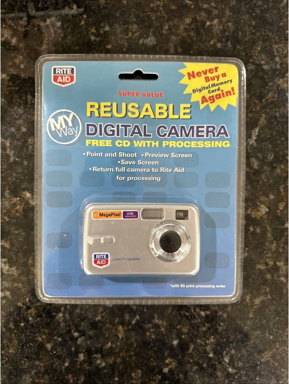 Rite Aid Loyalty Camera Digital Camera Works Silver Promotional Camera